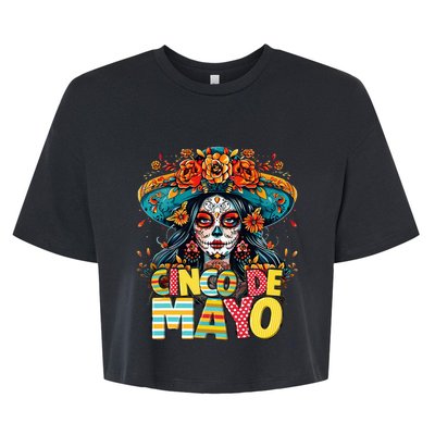 Cinco De Mayo Mexican Fiesta Squad Bella+Canvas Jersey Crop Tee