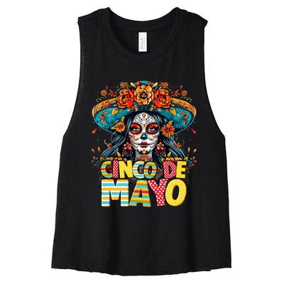 Cinco De Mayo Mexican Fiesta Squad Women's Racerback Cropped Tank