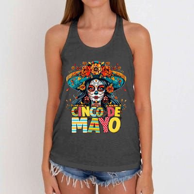 Cinco De Mayo Mexican Fiesta Squad Women's Knotted Racerback Tank