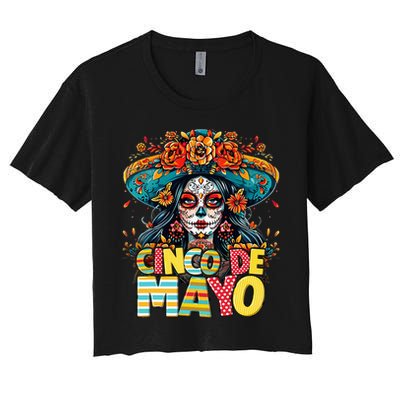 Cinco De Mayo Mexican Fiesta Squad Women's Crop Top Tee