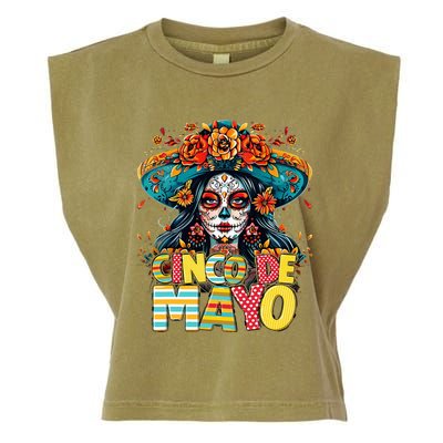 Cinco De Mayo Mexican Fiesta Squad Garment-Dyed Women's Muscle Tee