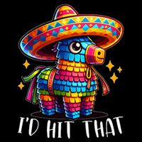 Cinco De Mayo Funny Ideas ID Hit That Pinata 7-Panel Snapback Hat