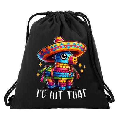 Cinco De Mayo Funny Ideas ID Hit That Pinata Drawstring Bag