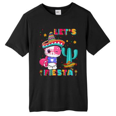 Cinco De Mayo Meow Lets Fiesta Mexican Cactus Cute Cat Tall Fusion ChromaSoft Performance T-Shirt