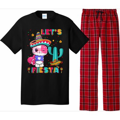 Cinco De Mayo Meow Lets Fiesta Mexican Cactus Cute Cat Pajama Set