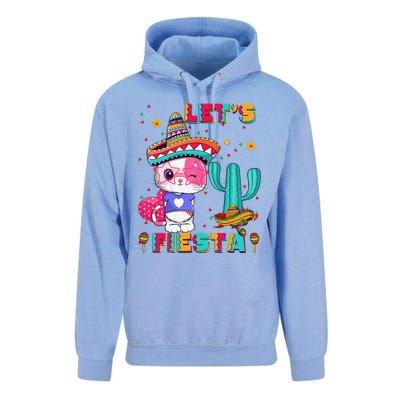 Cinco De Mayo Meow Lets Fiesta Mexican Cactus Cute Cat Unisex Surf Hoodie