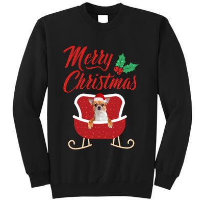 Chihuahua Dog Merry Christmas Design For The Holiday Season! Sweatshirt