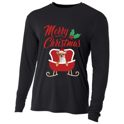 Chihuahua Dog Merry Christmas Design For The Holiday Season! Cooling Performance Long Sleeve Crew