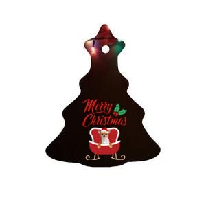 Chihuahua Dog Merry Christmas Design For The Holiday Season! Ceramic Tree Ornament