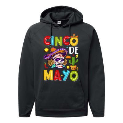 Cinco De Mayo Mexican Fiesta Squad 5 De Mayo For Mexican Performance Fleece Hoodie