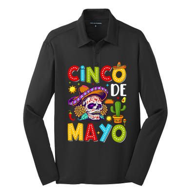 Cinco De Mayo Mexican Fiesta Squad 5 De Mayo For Mexican Silk Touch Performance Long Sleeve Polo