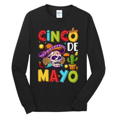 Cinco De Mayo Mexican Fiesta Squad 5 De Mayo For Mexican Tall Long Sleeve T-Shirt