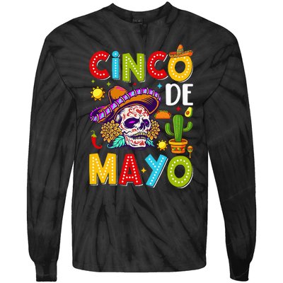 Cinco De Mayo Mexican Fiesta Squad 5 De Mayo For Mexican Tie-Dye Long Sleeve Shirt