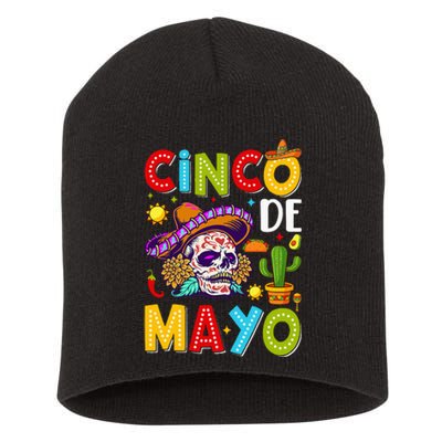 Cinco De Mayo Mexican Fiesta Squad 5 De Mayo For Mexican Short Acrylic Beanie