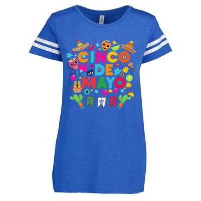 Cinco De Mayo Mexican Fiesta Cactus Enza Ladies Jersey Football T-Shirt