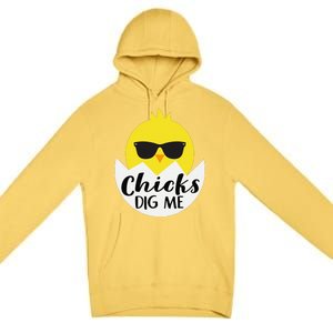 Chicks Dig Me Funny N Male Little Easter Fun Premium Pullover Hoodie