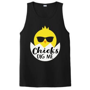 Chicks Dig Me Funny N Male Little Easter Fun PosiCharge Competitor Tank