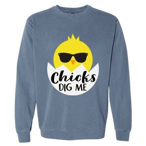 Chicks Dig Me Funny N Male Little Easter Fun Garment-Dyed Sweatshirt