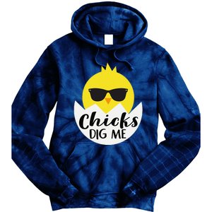 Chicks Dig Me Funny N Male Little Easter Fun Tie Dye Hoodie