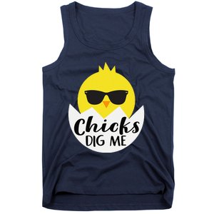 Chicks Dig Me Funny N Male Little Easter Fun Tank Top