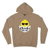 Chicks Dig Me Funny N Male Little Easter Fun Hoodie