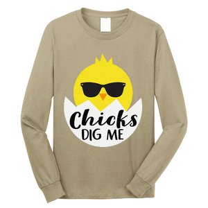 Chicks Dig Me Funny N Male Little Easter Fun Long Sleeve Shirt