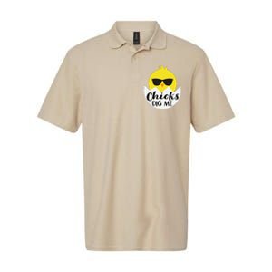 Chicks Dig Me Funny N Male Little Easter Fun Softstyle Adult Sport Polo