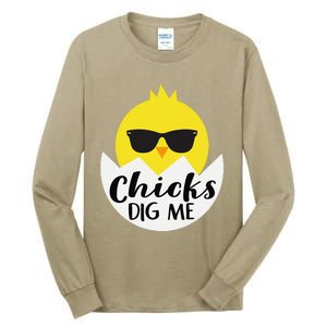 Chicks Dig Me Funny N Male Little Easter Fun Tall Long Sleeve T-Shirt