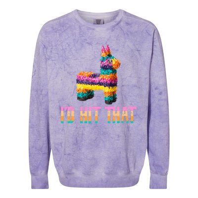 Cinco De Mayo Funny Pinata ID Hit That Colorblast Crewneck Sweatshirt