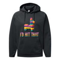 Cinco De Mayo Funny Pinata ID Hit That Performance Fleece Hoodie