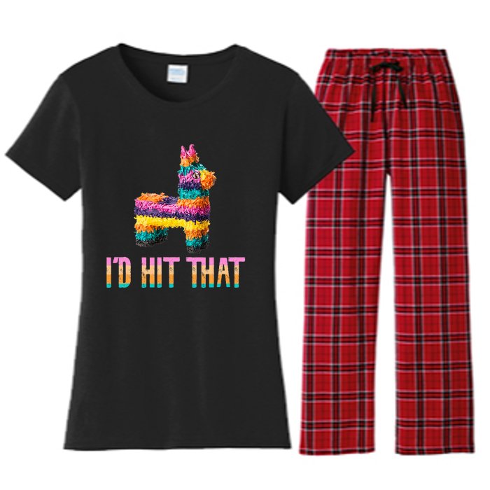 Cinco De Mayo Funny Pinata ID Hit That Women's Flannel Pajama Set