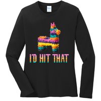 Cinco De Mayo Funny Pinata ID Hit That Ladies Long Sleeve Shirt