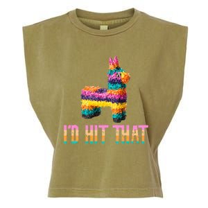 Cinco De Mayo Funny Pinata ID Hit That Garment-Dyed Women's Muscle Tee