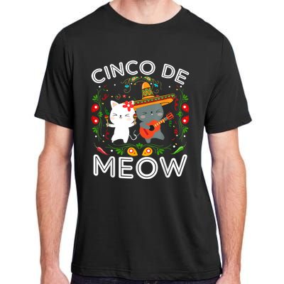 Cinco De Meow Mexican Kawaii Cat Kitten Adult ChromaSoft Performance T-Shirt