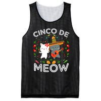 Cinco De Meow Mexican Kawaii Cat Kitten Mesh Reversible Basketball Jersey Tank