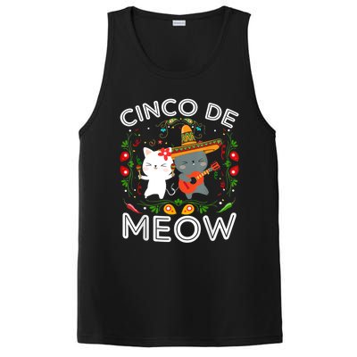 Cinco De Meow Mexican Kawaii Cat Kitten PosiCharge Competitor Tank