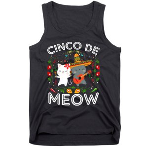 Cinco De Meow Mexican Kawaii Cat Kitten Tank Top