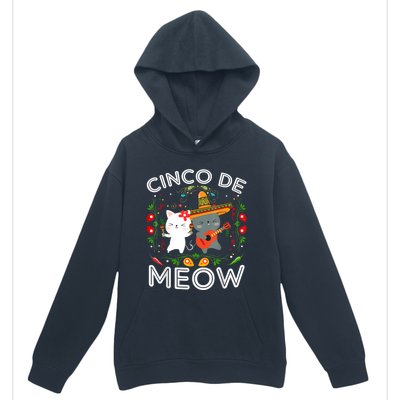 Cinco De Meow Mexican Kawaii Cat Kitten Urban Pullover Hoodie