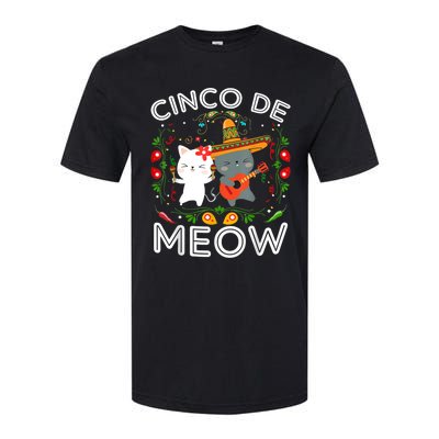 Cinco De Meow Mexican Kawaii Cat Kitten Softstyle CVC T-Shirt