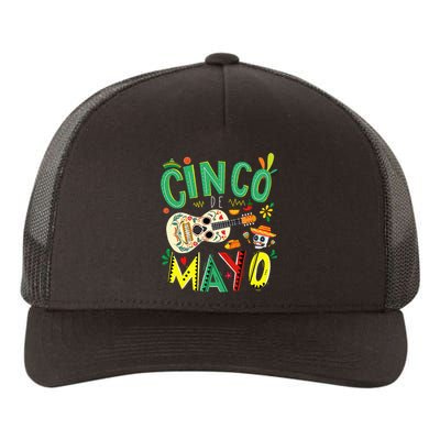 Cinco De Mayo Lets Fiesta Squad 5 De Mayo Mexican Fiesta Yupoong Adult 5-Panel Trucker Hat