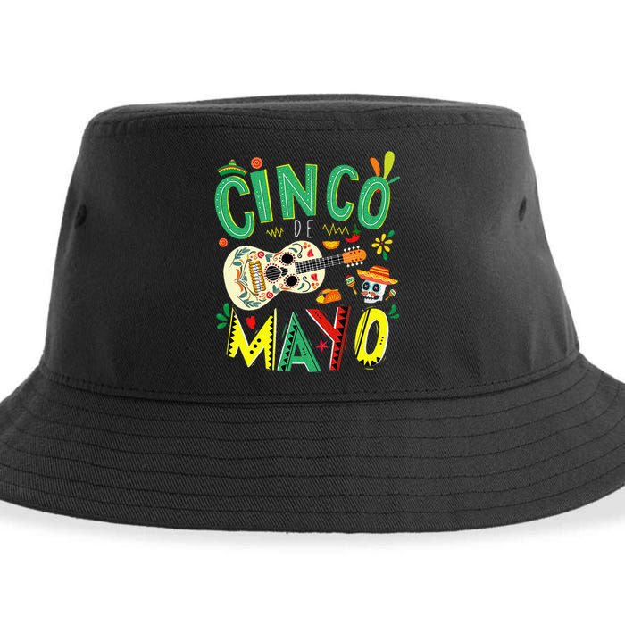 Cinco De Mayo Lets Fiesta Squad 5 De Mayo Mexican Fiesta Sustainable Bucket Hat