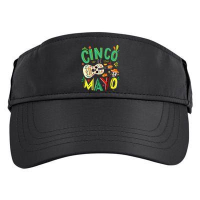 Cinco De Mayo Lets Fiesta Squad 5 De Mayo Mexican Fiesta Adult Drive Performance Visor