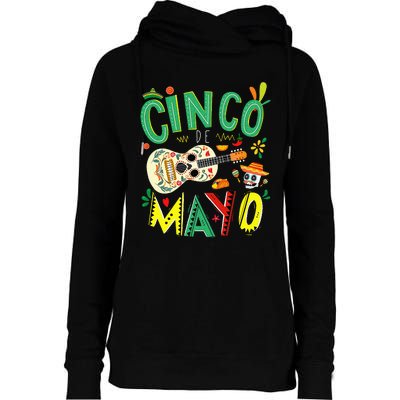 Cinco De Mayo Lets Fiesta Squad 5 De Mayo Mexican Fiesta Womens Funnel Neck Pullover Hood