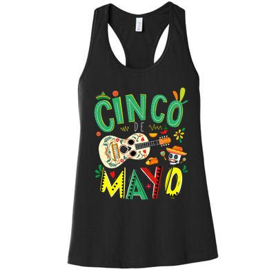 Cinco De Mayo Lets Fiesta Squad 5 De Mayo Mexican Fiesta Women's Racerback Tank