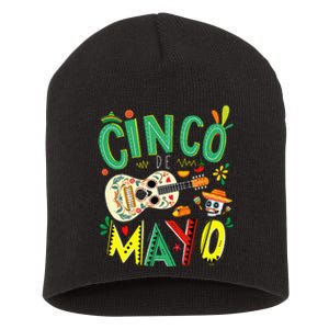 Cinco De Mayo Lets Fiesta Squad 5 De Mayo Mexican Fiesta Short Acrylic Beanie