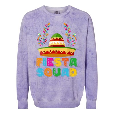 Cinco De Mayo Fiesta Squad Family Matching Group Colorblast Crewneck Sweatshirt