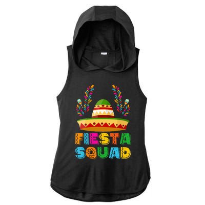 Cinco De Mayo Fiesta Squad Family Matching Group Ladies PosiCharge Tri-Blend Wicking Draft Hoodie Tank