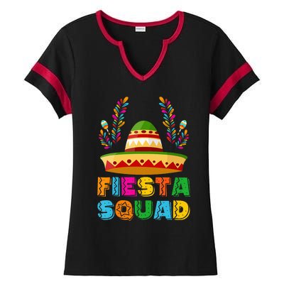 Cinco De Mayo Fiesta Squad Family Matching Group Ladies Halftime Notch Neck Tee