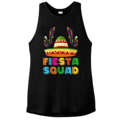 Cinco De Mayo Fiesta Squad Family Matching Group Ladies PosiCharge Tri-Blend Wicking Tank