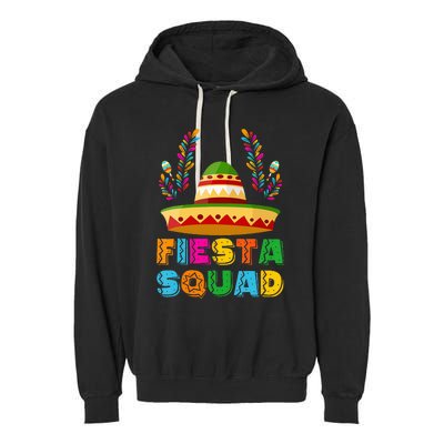 Cinco De Mayo Fiesta Squad Family Matching Group Garment-Dyed Fleece Hoodie